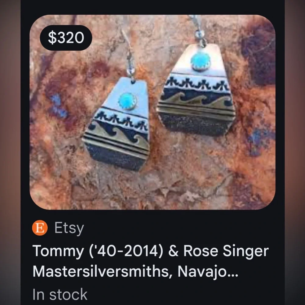 T&R Singer Navajo Earrings - Picture 5 of 5
